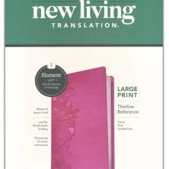 Tyndale House Publishing NLT Large Print Thinline Reference Bible, Filament Enabled Edition (Red Letter,
