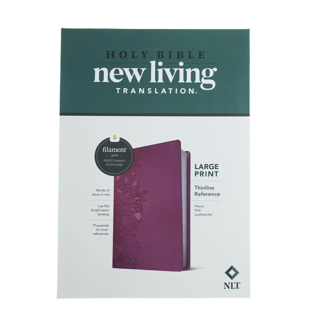 Tyndale House Publishing NLT Large Print Thinline Reference Bible, Filament Enabled Edition (Red Letter, - Image 2