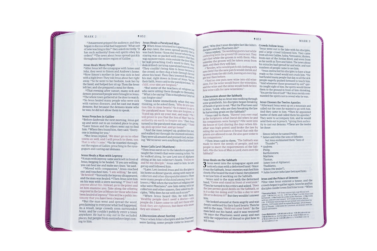 Tyndale House Publishing NLT Large Print Thinline Reference Bible, Filament Enabled Edition (Red Letter, - Image 5