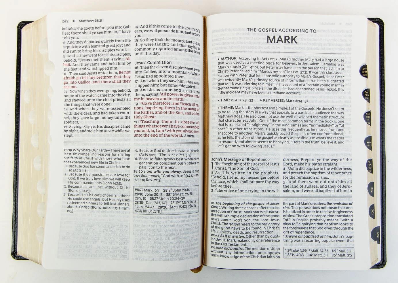 Thomas Nelson KJV Foundation Large Print Black Study Bible, Thumb Indexed - Image 3