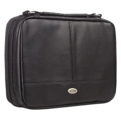 Christian Art Gifts BC: Two Fold Organizer Luxleather Black Medium