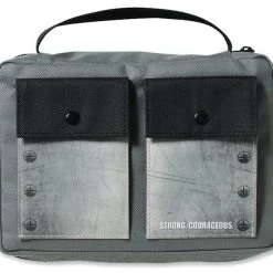 Size: Medium BC: Boys Canvas Gray Strong Courageous Medium