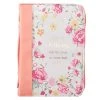 BC: He Works All Things For Good Peach Floral Faux Leather Large
