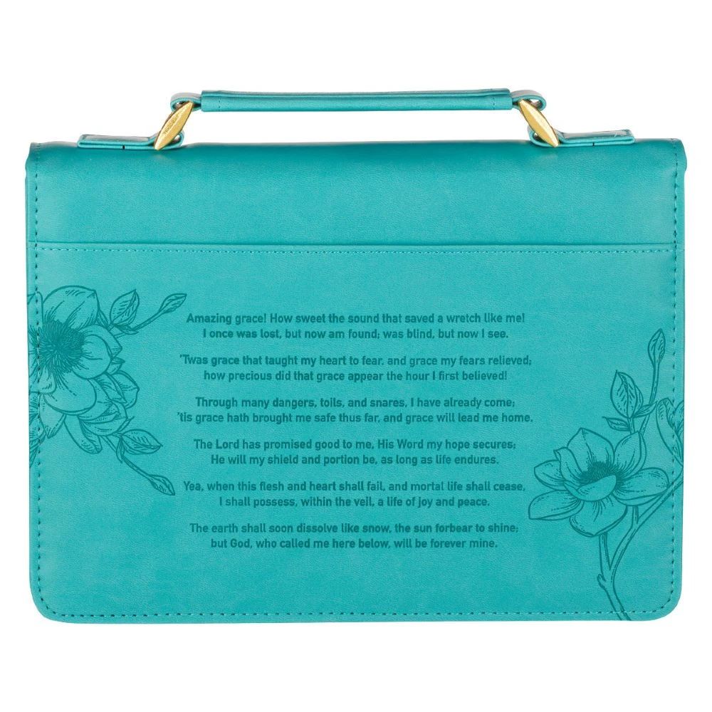 BC: Amazing Grace Floral Teal Faux Leather Medium - Image 2