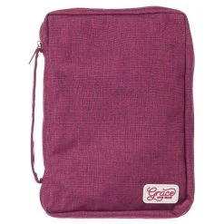 Size: Large BC: Plum Poly-Canvas With Grace Badge – Large