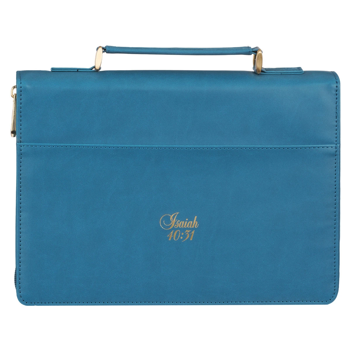 BC: Hope In The LORD Floral Mediterranean Blue Faux Leather Medium - Image 2