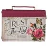 BC: Trust In The LORD Floral Pomegranate Red Faux Leather Medium