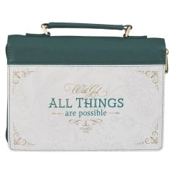 BC: All Things Are Possible Teal Tourmaline Faux Leather Fashion Large