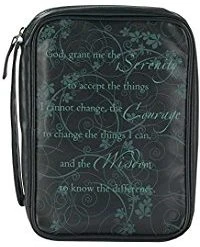 Size: Medium BC: Serenity Prayer Leather Like Vinyl Green Medium