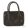 WEIGHT: 3 Lbs BC: Purse Black Leather Large Print