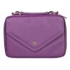 WEIGHT: 3 Lbs BC: Purple Faux Leather Fashion W/Decorative Flap Large & Metal Heart Badge