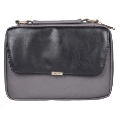 WEIGHT: 3 Lbs BC: Faith Gray Faux Leather Fashion With Decorative Flap Medium
