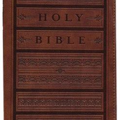 Crossway ESV Large Print Personal Size Bible Trutone, Brown, Engraved Mantel Design
