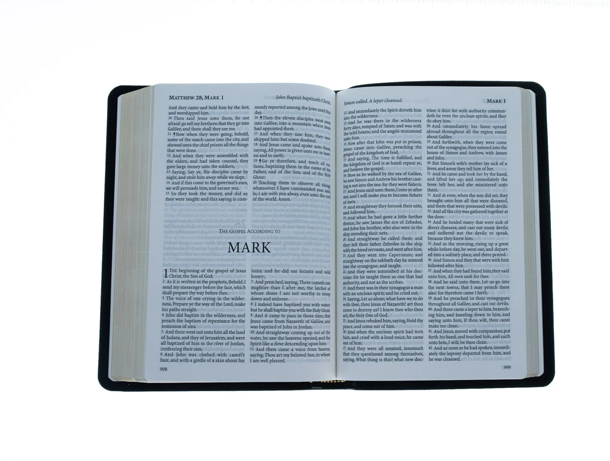 KJV Windsor Text Bible-Black Calfskin Leather - Image 5