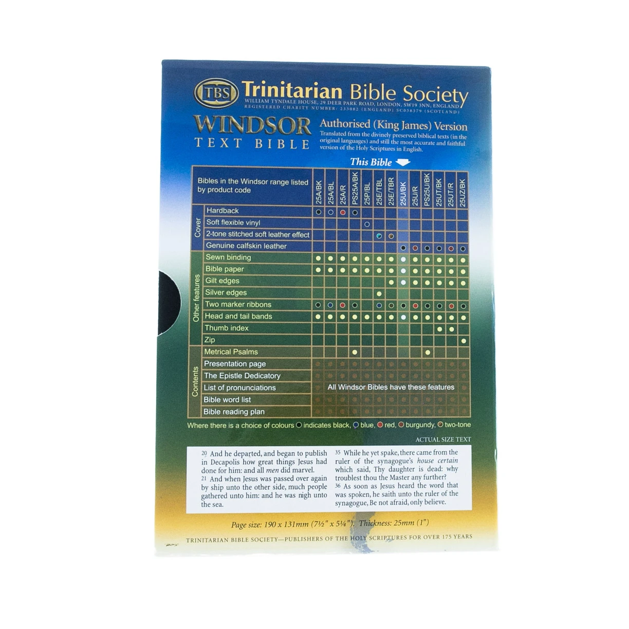 KJV Windsor Text Bible-Black Calfskin Leather - Image 6