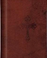 Crossway ESV Compact Bible-Walnut Weathered Cross Design TruTone