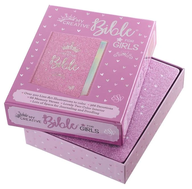 Christian Art Gifts My Creative Bible Purple Glitter Hardcover - Image 6