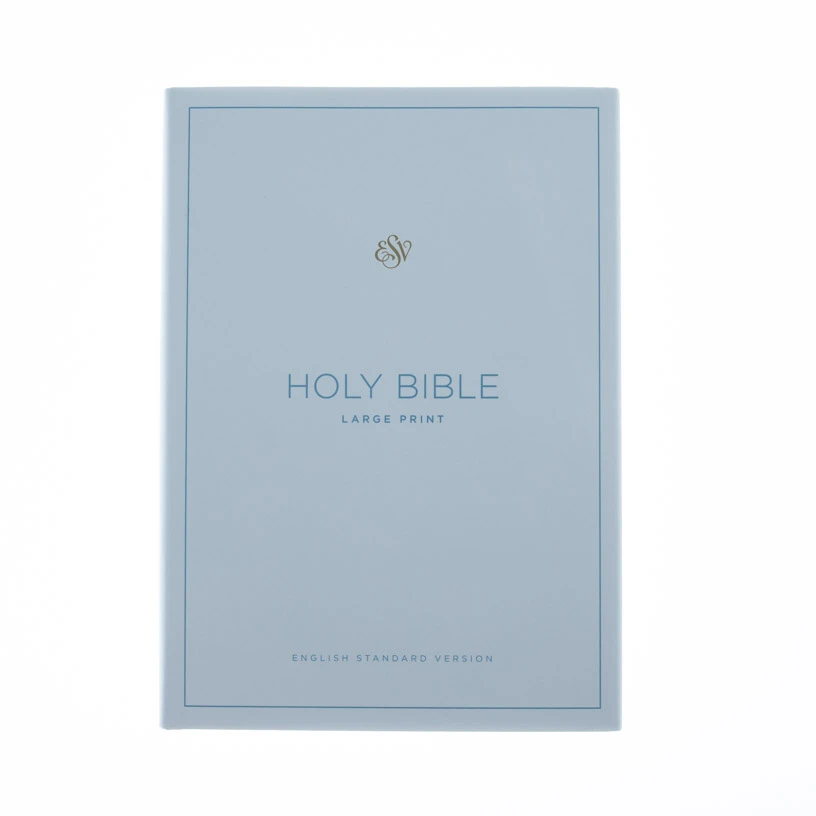 ESV Large Print Bible Blue/Light Blue Hardcover