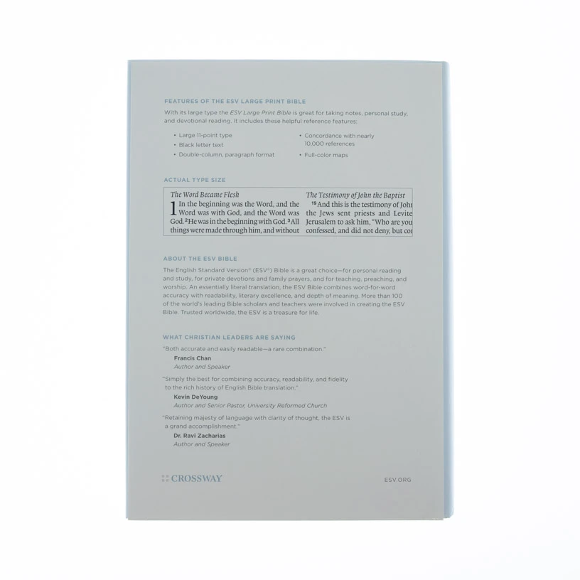 ESV Large Print Bible Blue/Light Blue Hardcover - Image 4