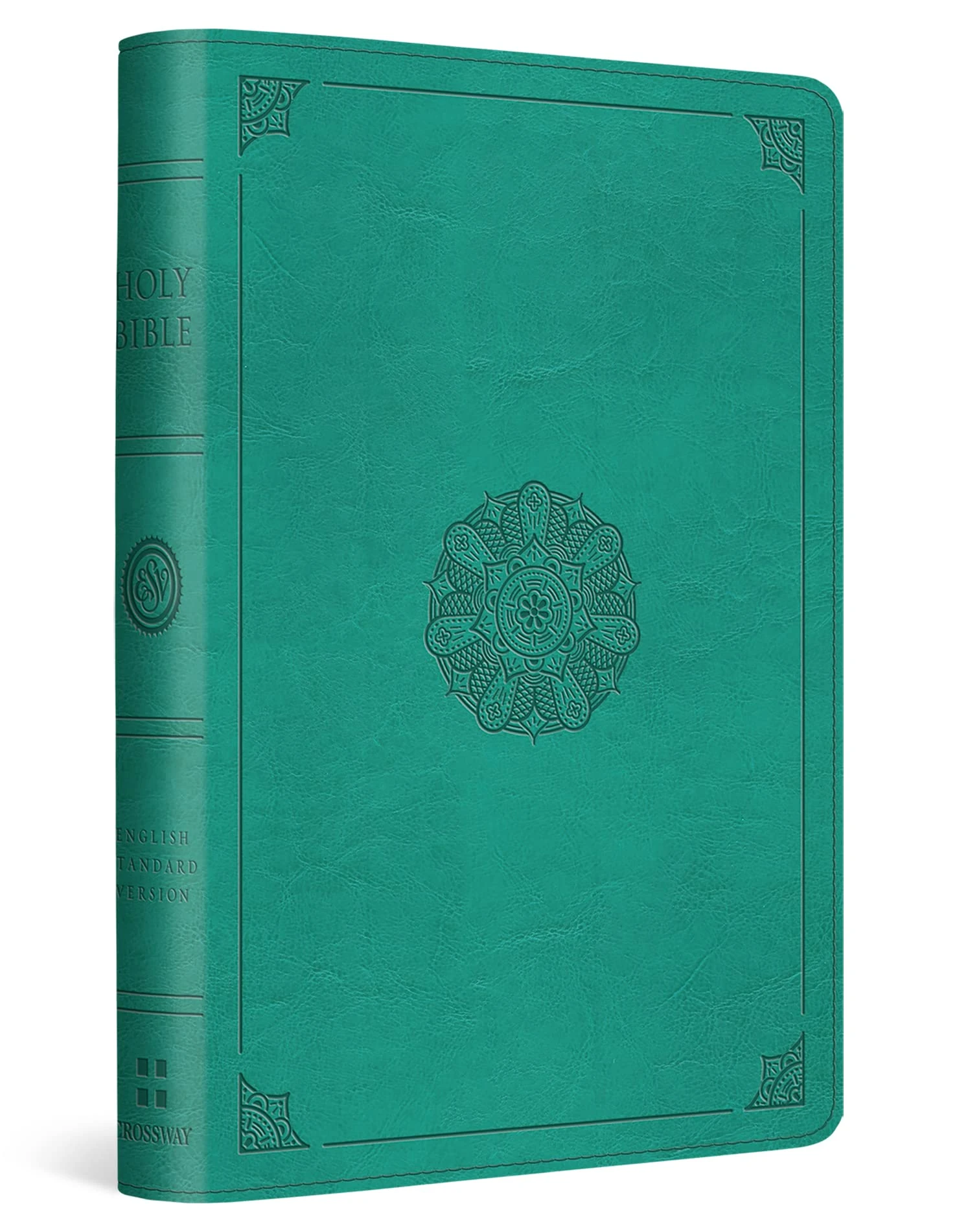 Crossway ESV Compact Bible (TruTone, Turquoise, Emblem Design)