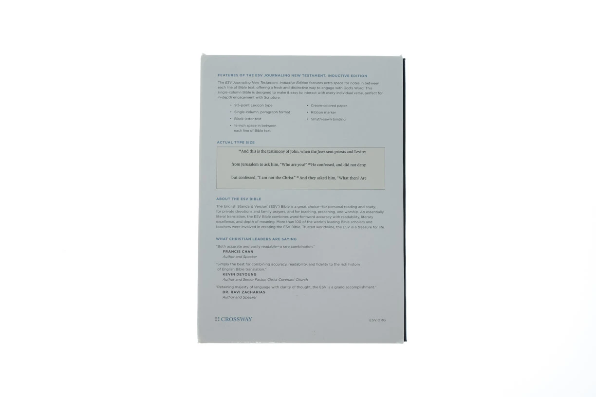 Crossway ESV Journaling New Testament -Black Hardcover W/Strap - Image 5