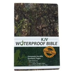 Audience: Boys, Men, Teen KJV Waterproof Bible-Camouflage –Tree Bark