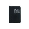 Christian Art Gifts KJV Compact Bible-Black LuxLeather W/Zipper