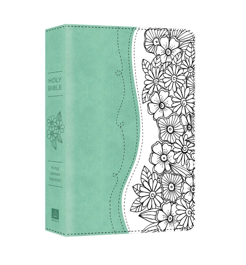 KJV Personal Reflections Bible-Turqouise/White DiCarta