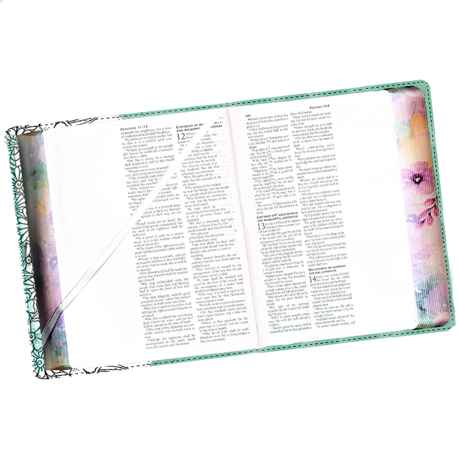 KJV Personal Reflections Bible-Turqouise/White DiCarta - Image 2