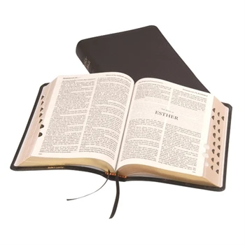 KJV Windsor Text Bible-Black Calfskin Leather Indexed