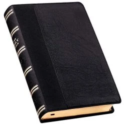 Christian Art Gifts KJV Giant Print Thumb Index Edition: Black LuxLeather