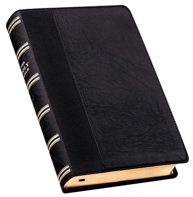 Christian Art Gifts KJV Giant Print Thumb Index Edition: Black LuxLeather
