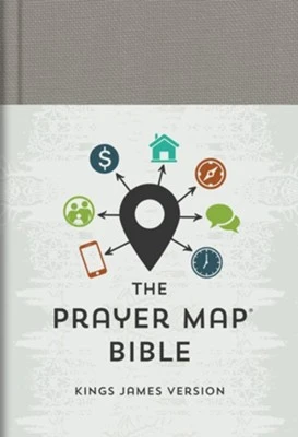 Barbour Publishing The KJV Prayer Map Bible -Gray Weave