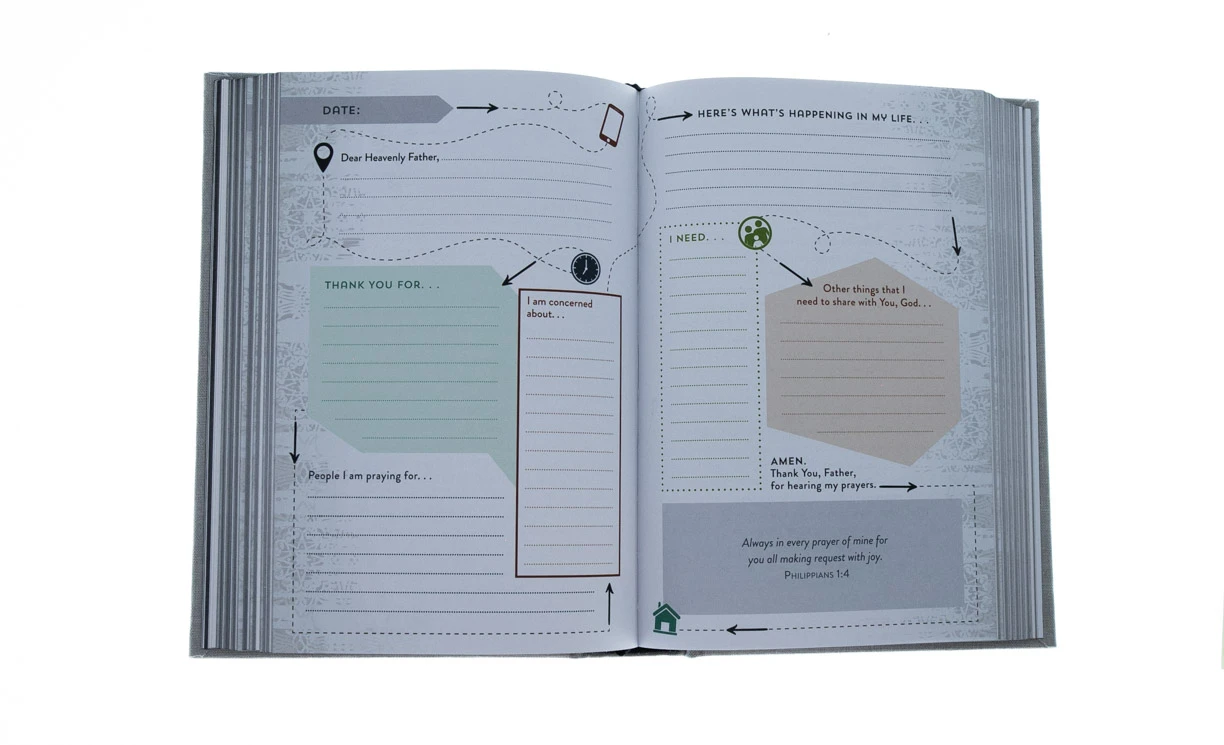 Barbour Publishing The KJV Prayer Map Bible -Gray Weave - Image 6