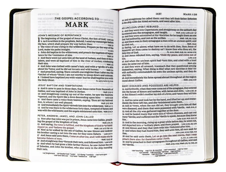 Thomas Nelson KJV Personal Size Large Print Genuine Leather – Black - Image 3