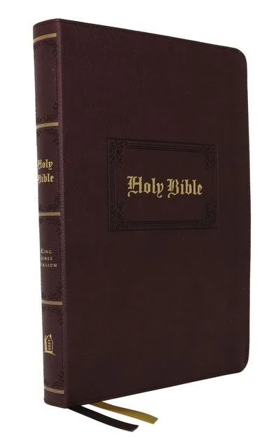 Thomas Nelson KJV Large Print Center-Column Reference Bible Thumb Indexed – Burgundy