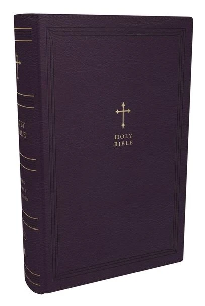 Thomas Nelson KJV Compact Reference Bible, Leathersoft, Purple W/ Zipper