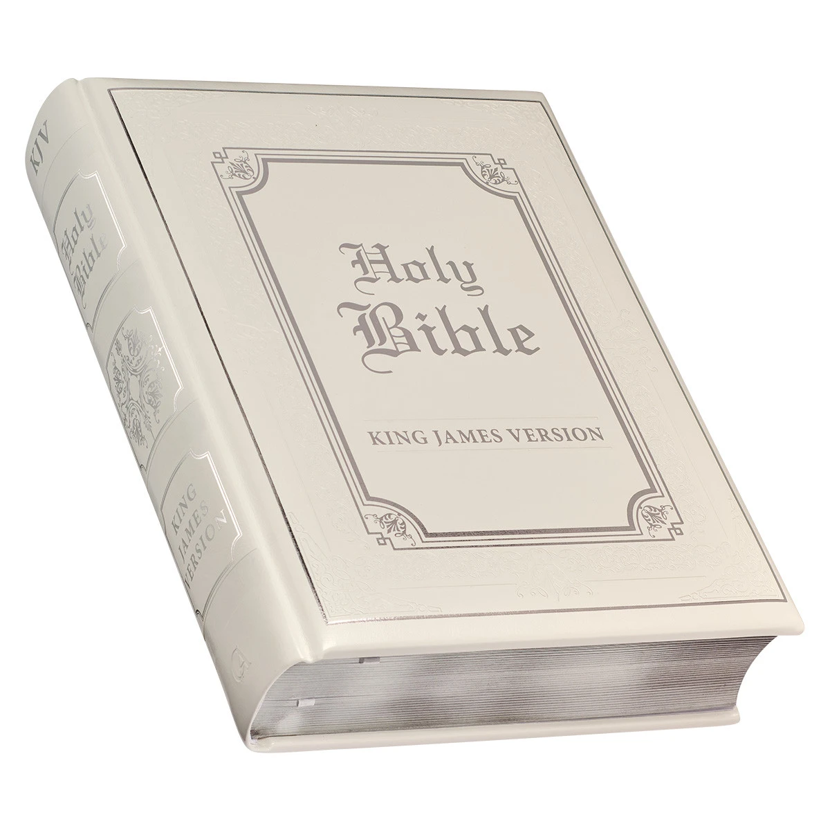 KJV White Faux Leather King James Version Family Bible - Image 3