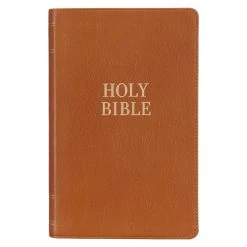 KJV Giant Print Bible Two-Tone Butterscotch Full Grain Leather