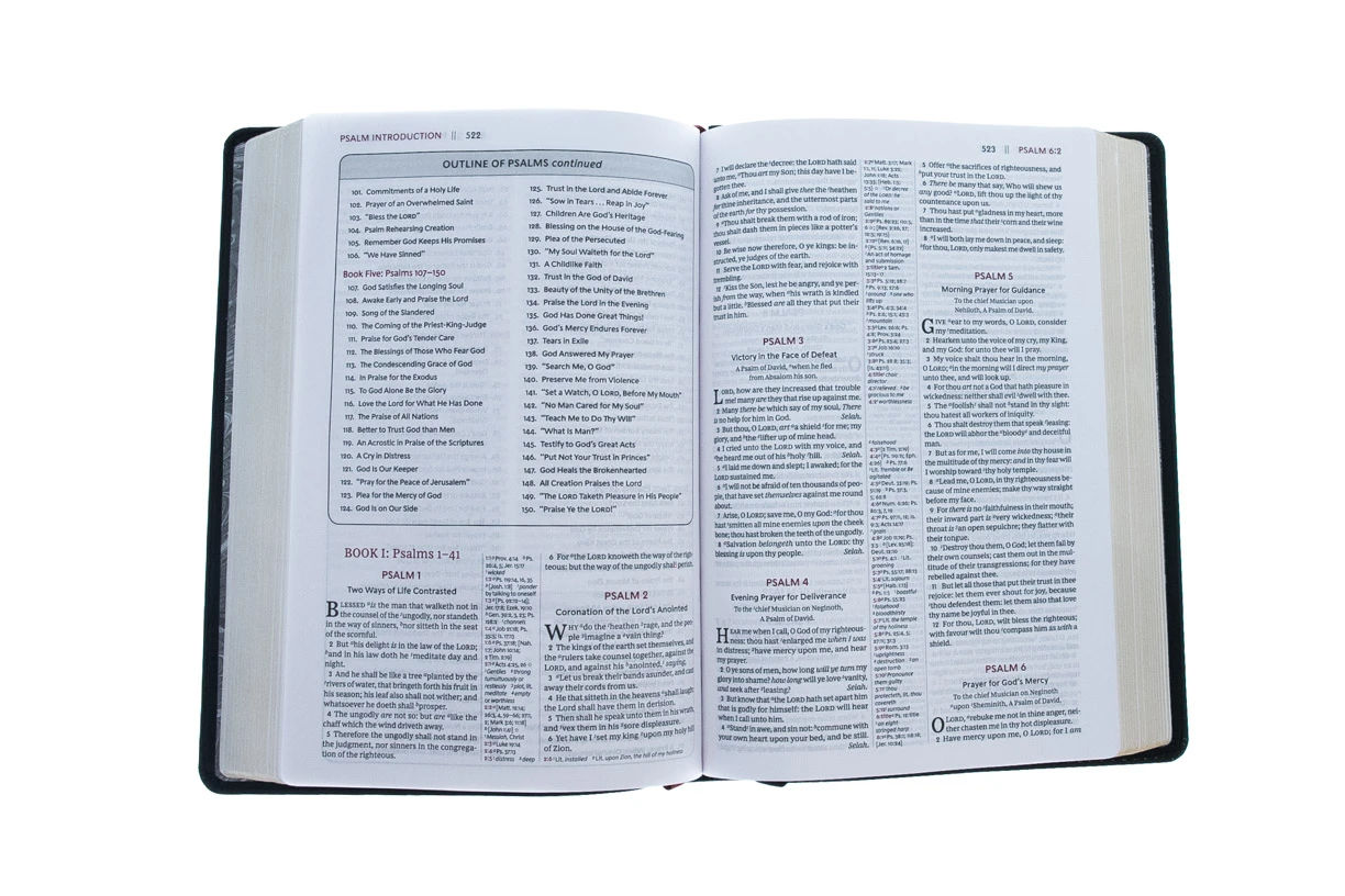 Thomas Nelson KJV, Open Bible, Leathersoft, Black, Red Letter Edition, Comfort Print - Image 5