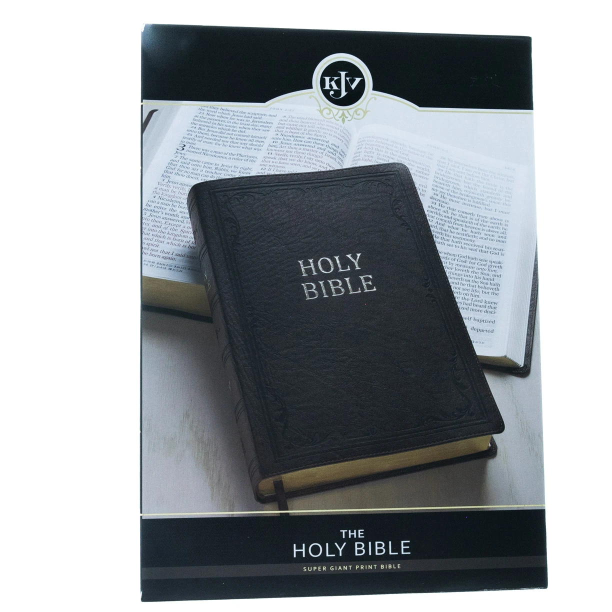 Christian Art Gifts KJV Bible Super Giant Print Dark Brown Faux Leather - Image 2