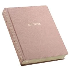 Christian Art Gifts Pearlescent Mauve Faux Leather Hardcover Large Print KJV Note-taking Bible