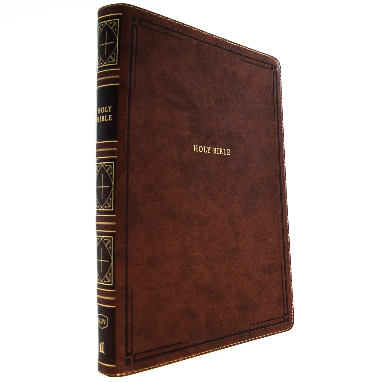 Thomas Nelson KJV Giant-Print Thinline Bible, Comfort Print -Leather-look, Brown Indexed