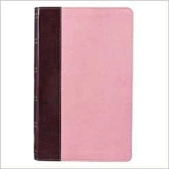 Christian Art Gifts KJV Brown And Pink Half-bound Faux Leather Giant Print
