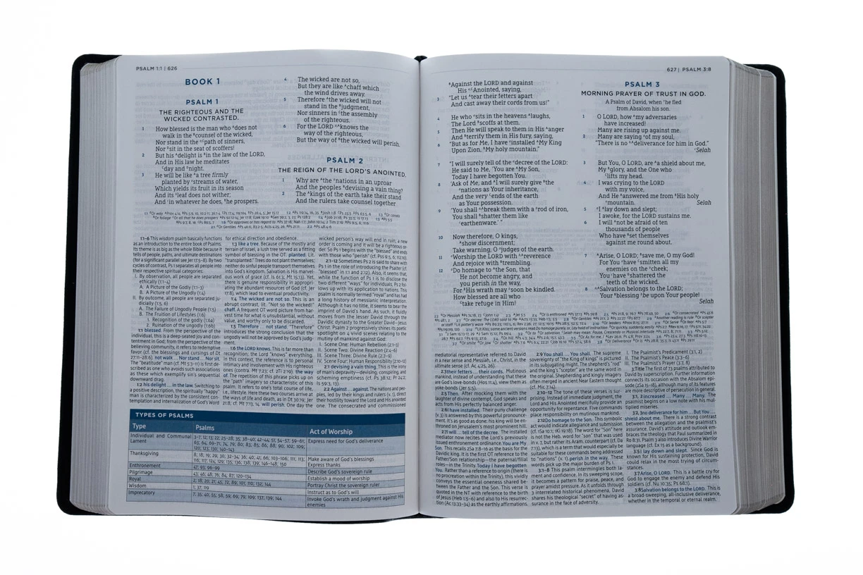 NASB MacArthur Study Bible Black Genuine Leather - Image 4