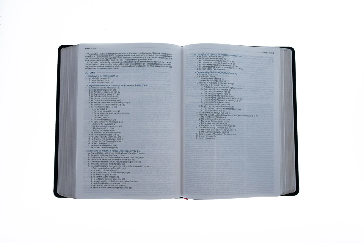 NASB MacArthur Study Bible Black Genuine Leather - Image 6