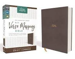 Zondervan NIV, Verse Mapping Bible, Cloth Over Board, Gray, Hardcover