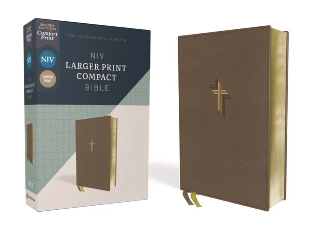 Zondervan NIV Larger Print Leathersoft Compact Brown Bible - Image 2