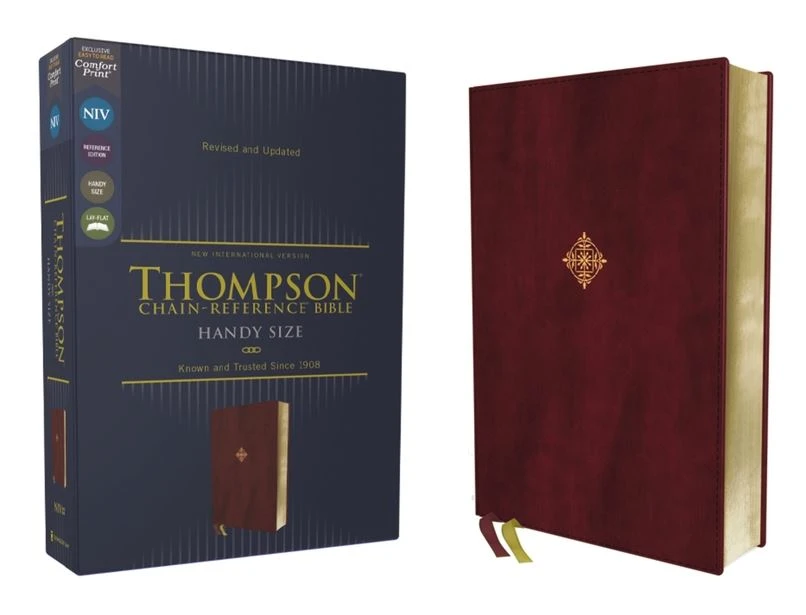 NIV Thompson Chain-Reference Bible, Handy Size, Leathersoft, Burgundy