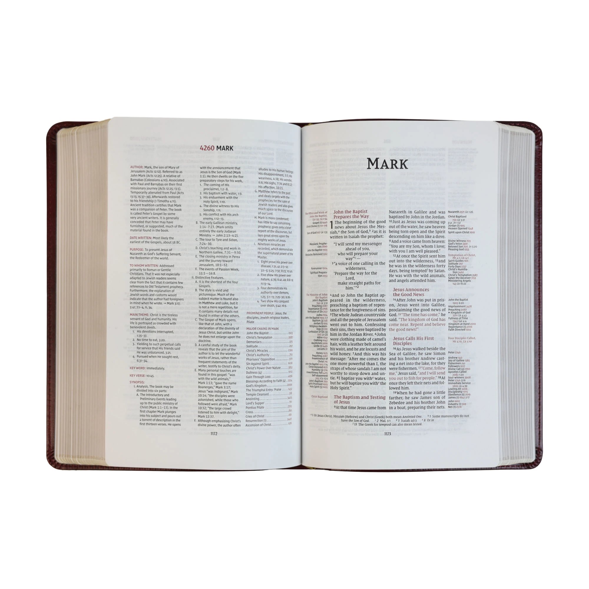 NIV Thompson Chain-Reference Bible, Handy Size, Leathersoft, Burgundy - Image 5